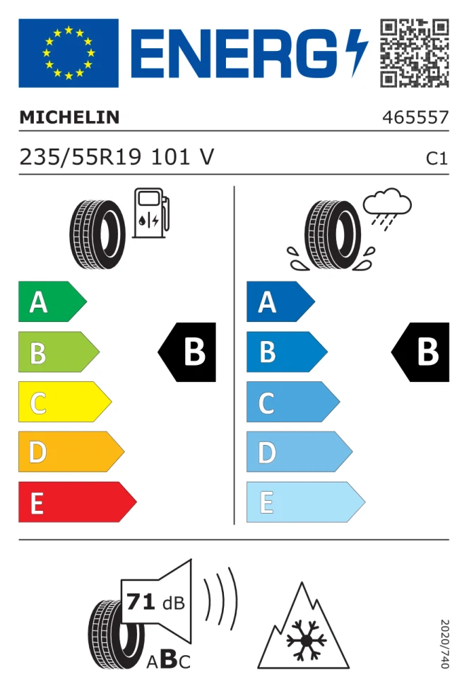 Etichetta europea MICHELIN CROSSCLIMATE 2 SUV 235/55R19 101V TL