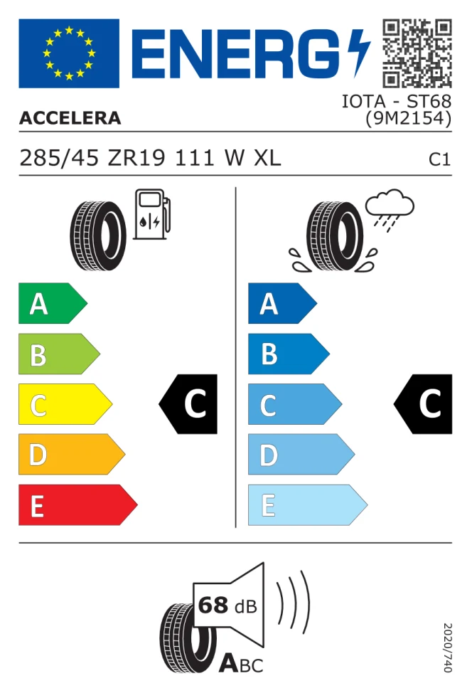 Etichetta europea ACCELERA 4X4 ACCELERA IOTA ST68 285/45ZR19 111W TL