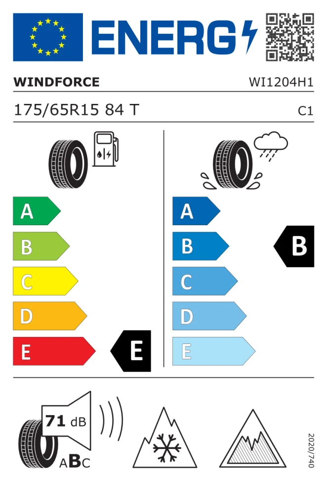 Etichetta europea WINDFORCE SNOWBLAZER 175/65R15 84T TL