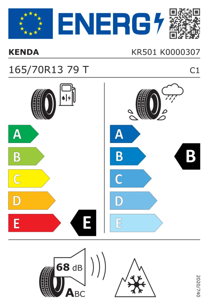Etichetta europea KENDA WINTERGEN 2 KR 501 165/70R13 79T TL
