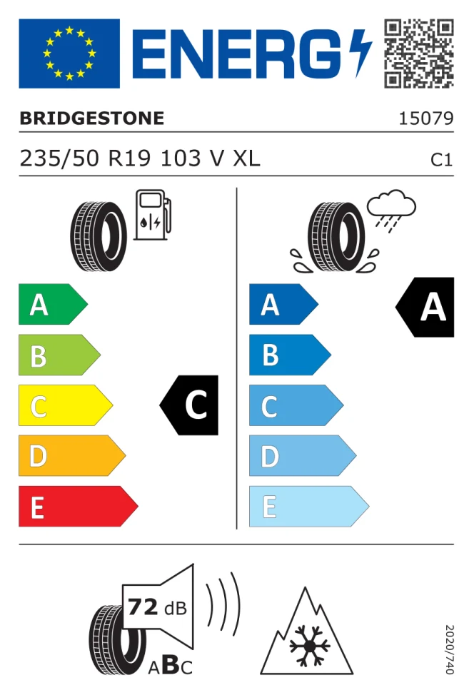 Etichetta europea BRIDGESTONE BLIZZAK LM005 235/50R19 103V TL