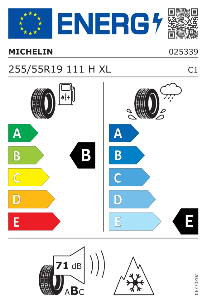 Etichetta europea MICHELIN LATITUDE X ICE XI2 255/55R19 111H TL