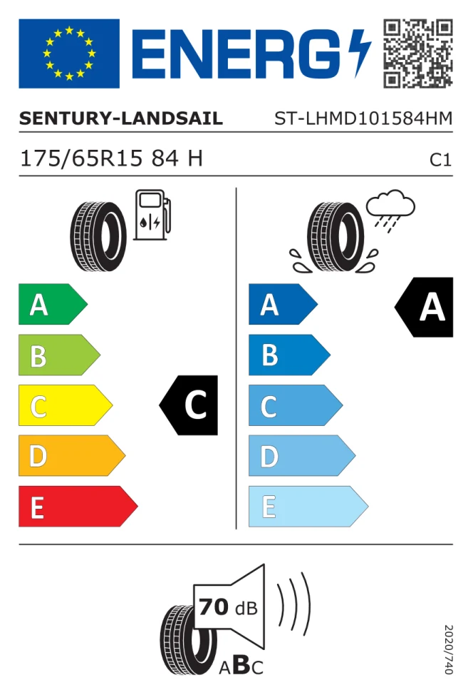 Etichetta europea LANDSAIL SENTURY QIRIN 990 175/65R15 84H TL