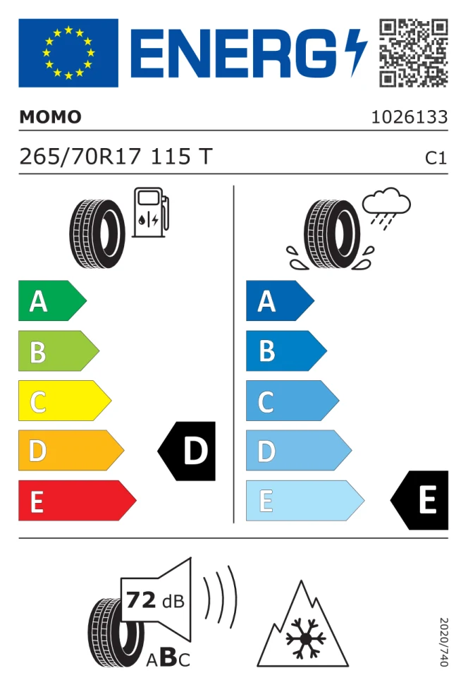 Etichetta europea MOMO TIRE M8 AT M TRAIL 265/70R17 115T TL