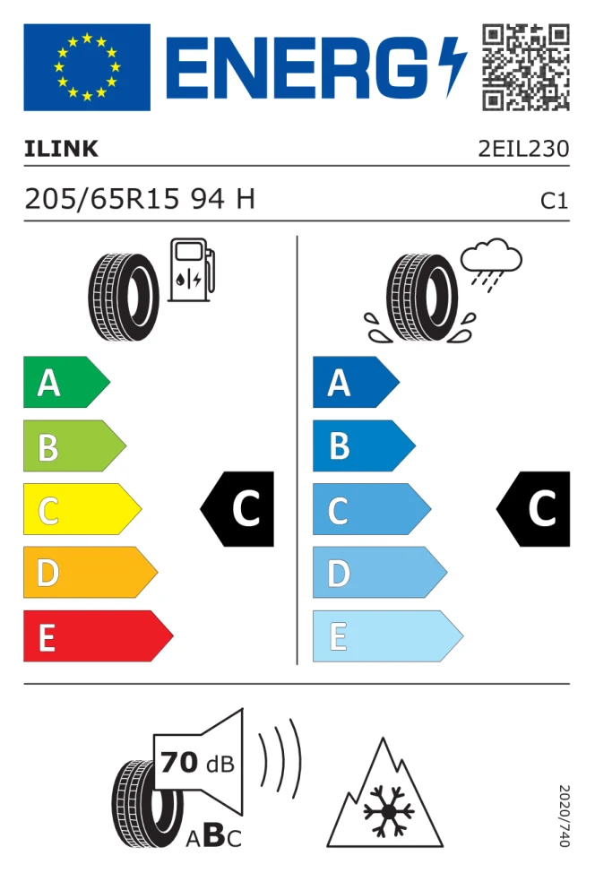Etichetta europea ILINK WINTER IL 868 205/65R15 94H TL