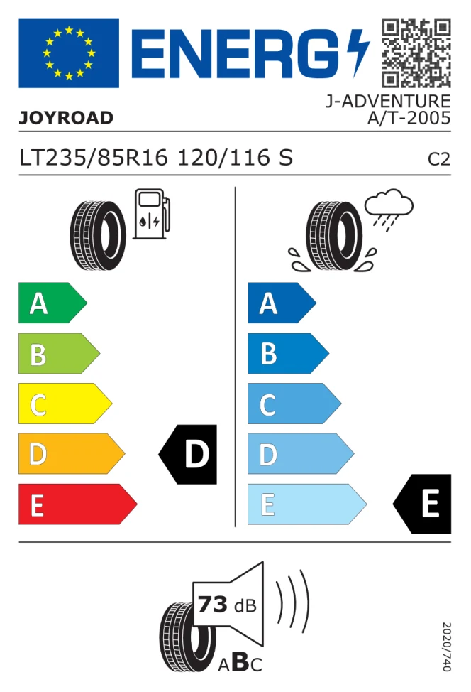 Etichetta europea JOYROAD ADVENTURE AT LT235/85R16 120/116S TL
